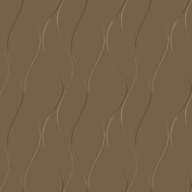 wavy-stripe-tan-metallic-wallpaper-york-wallcoverings-y6201406 - York Wallcoverings Wallpaper