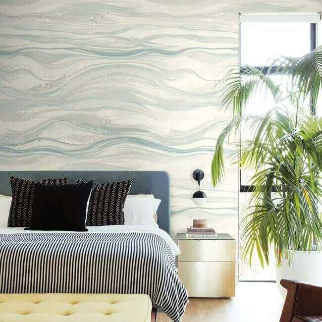 Currents Mural Wall Mural Blue - York Wallcoverings - DD3841M - York Wallcoverings Wallpaper