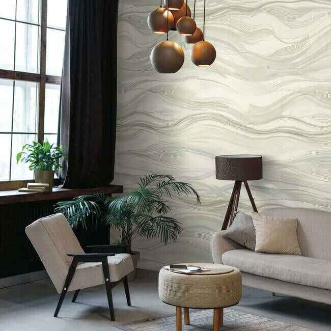 Currents Mural Wall Mural Neutral - York Wallcoverings - DD3842M - York Wallcoverings Wallpaper