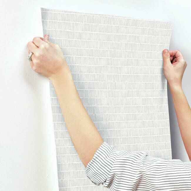 Horizontal Hash Marks Grey Wallpaper - York Wallcoverings - BW3811 - York Wallcoverings Wallpaper