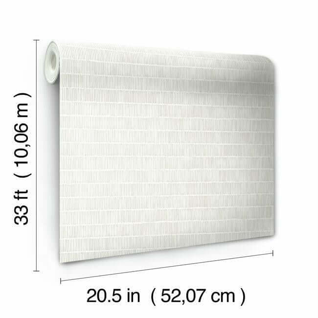 horizontal-hash-marks-white-cream-wallpaper-york-wallcoverings-bw3812 - York Wallcoverings Wallpaper