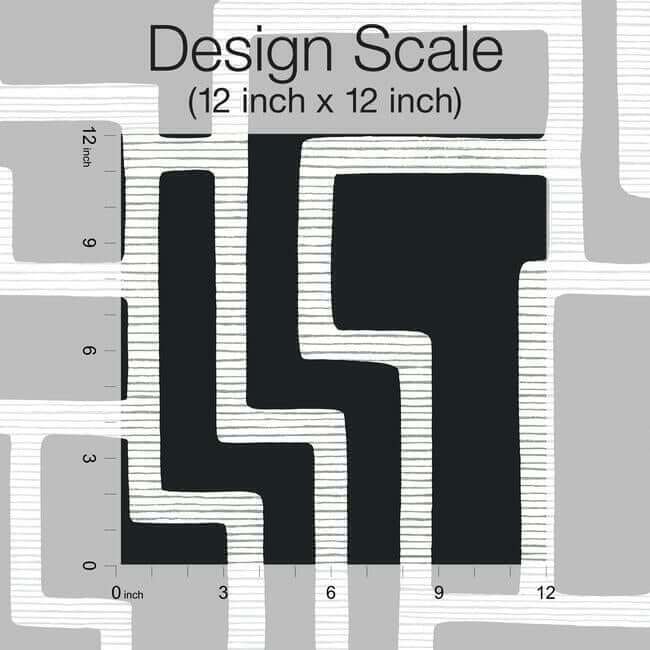 graphic-polyomino-black-white-wallpaper-york-wallcoverings-bw3831 - York Wallcoverings Wallpaper