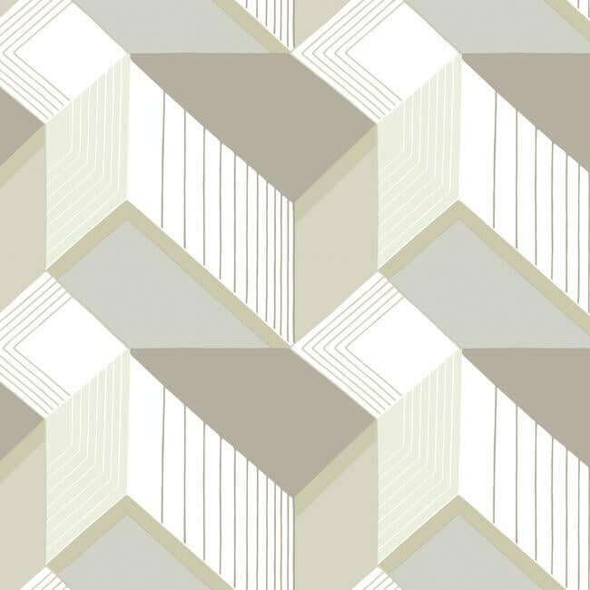 graphic-geo-blocks-white-cream-wallpaper-york-wallcoverings-bw3881 - York Wallcoverings Wallpaper