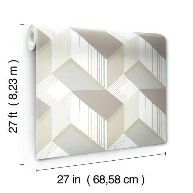 graphic-geo-blocks-white-cream-wallpaper-york-wallcoverings-bw3881 - York Wallcoverings Wallpaper