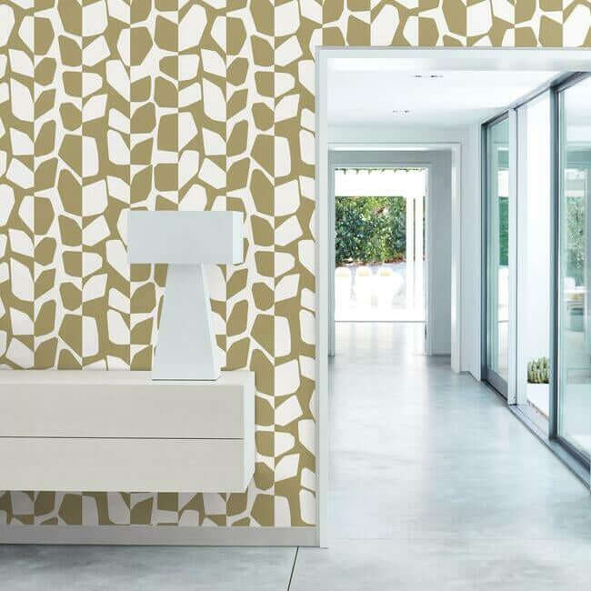 primitive-vines-wallpaper-metallic-gold-york-wallcoverings-bw3892 - York Wallcoverings Wallpaper