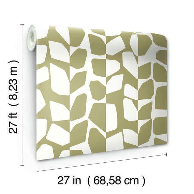primitive-vines-wallpaper-metallic-gold-york-wallcoverings-bw3892 - York Wallcoverings Wallpaper