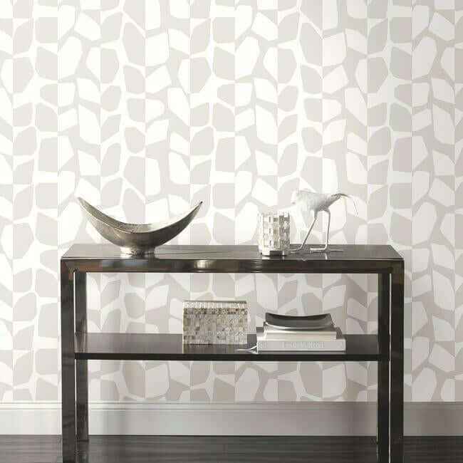 Primitive Vines White & Cream Wallpaper - York Wallcoverings - BW3891