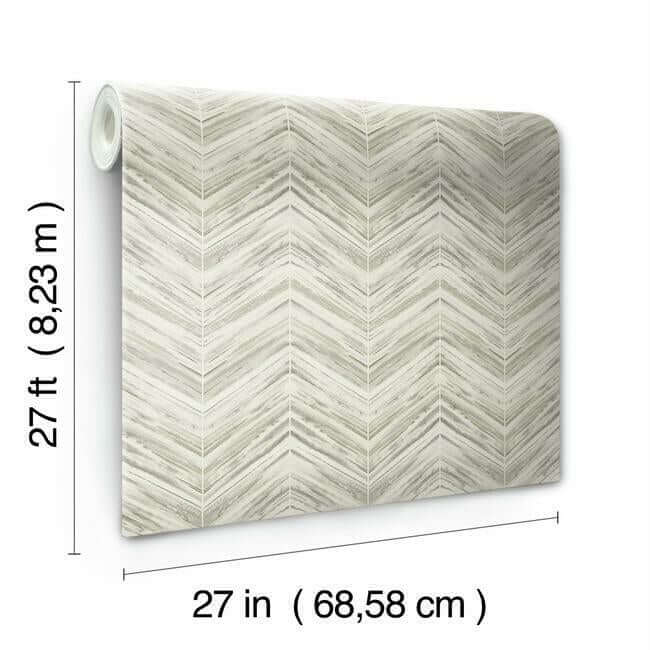 petite-watercolor-chevron-cream-wallpaper-york-wallcoverings-bw3912 - York Wallcoverings Wallpaper