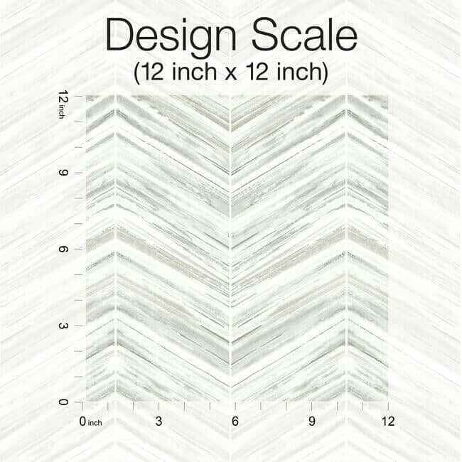 Petite Watercolor Chevron White & Grey Wallpaper - York Wallcoverings - BW3913 - York Wallcoverings Wallpaper