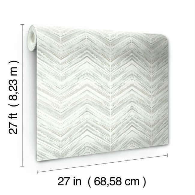 petite-watercolor-chevron-white-grey-wallpaper-york-wallcoverings-bw3913 - York Wallcoverings Wallpaper