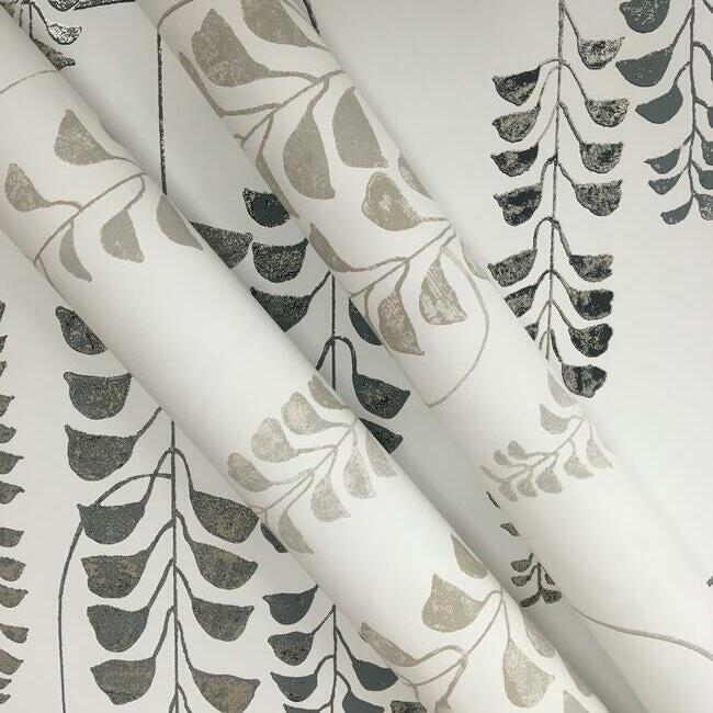 deco-wisteria-wallpaper-blackmetallic-york-wallcoverings-bw3943 - York Wallcoverings Wallpaper