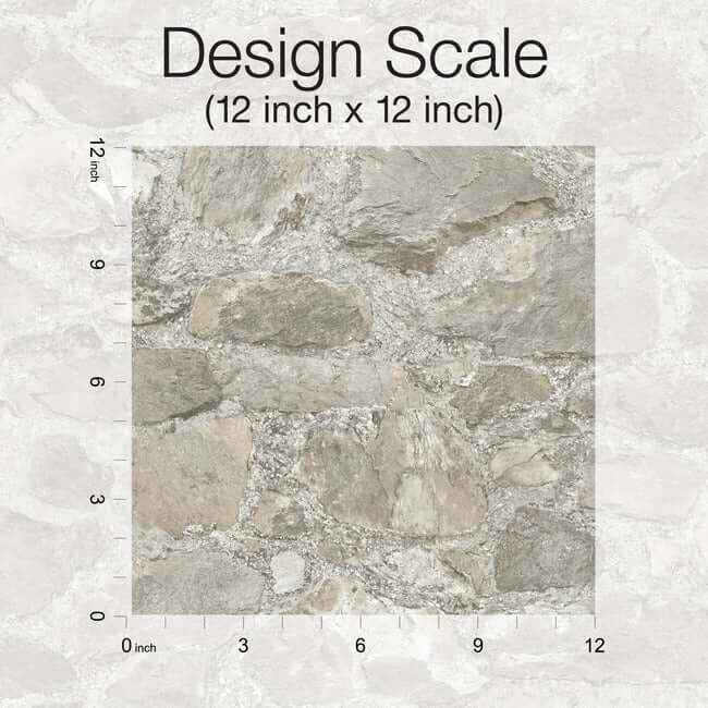 Field Stone Grey Wallpaper - York Wallcoverings - MN1802 - York Wallcoverings Wallpaper