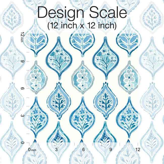 Marketplace Motif White & Blue Wallpaper - York Wallcoverings - MN1850 - York Wallcoverings Wallpaper