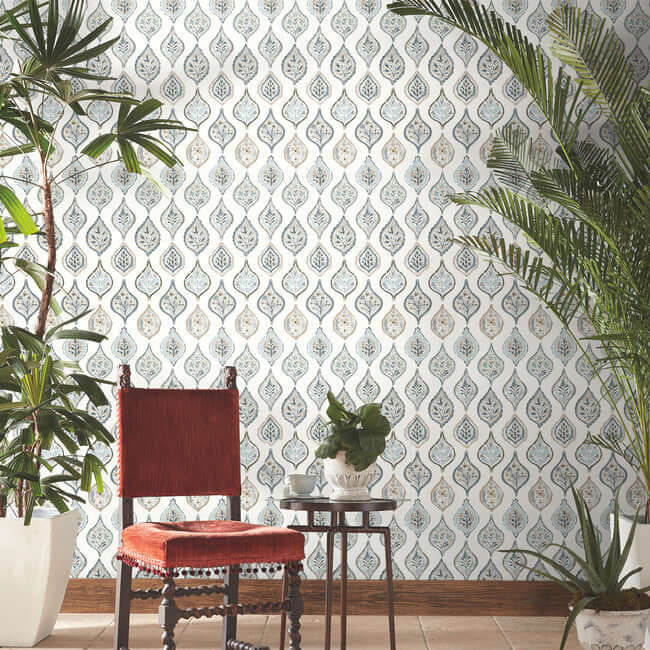 marketplace-motif-white-neutral-wallpaper-york-wallcoverings-mn1854 - York Wallpaper Wallpaper