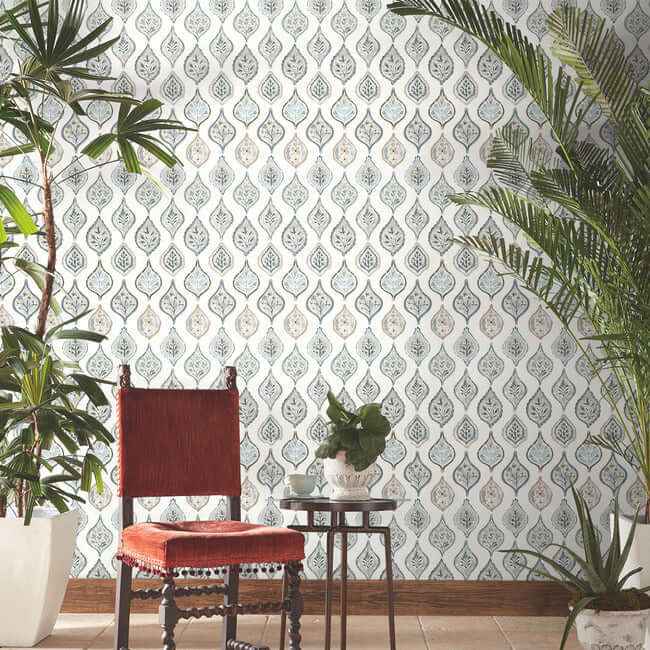Marketplace Motif White & Neutral Wallpaper - York Wallcoverings - MN1854