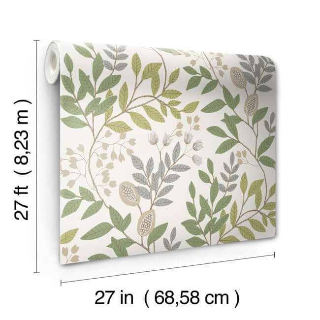 eden-retreat-beige-green-wallpaper-york-wallcoverings-mn1844 - York Wallcoverings Wallpaper