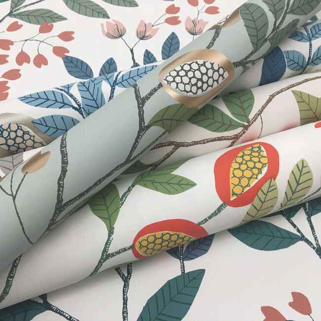 Eden Retreat White & Multi Wallpaper - York Wallcoverings - MN1841 - York Wallcoverings Wallpaper