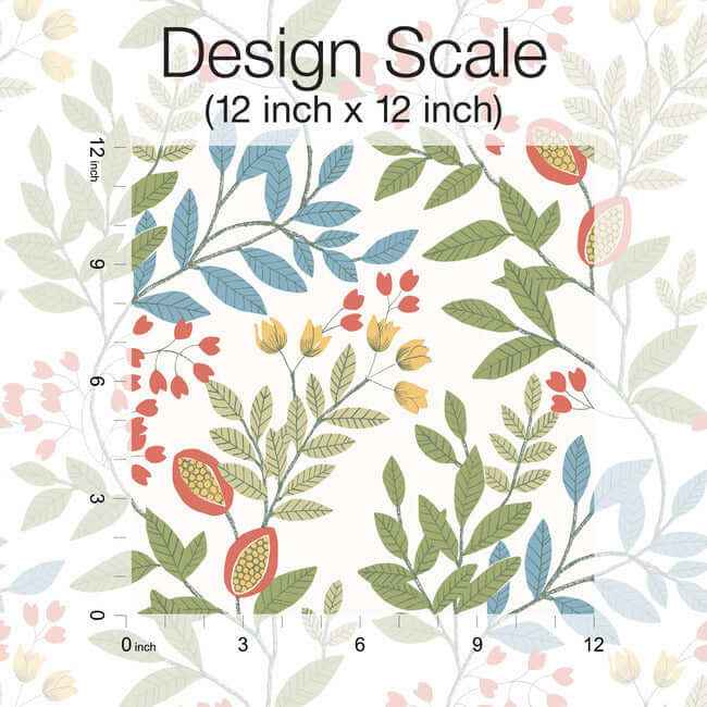 Eden Retreat White & Multi Wallpaper - York Wallcoverings - MN1841 - York Wallcoverings Wallpaper