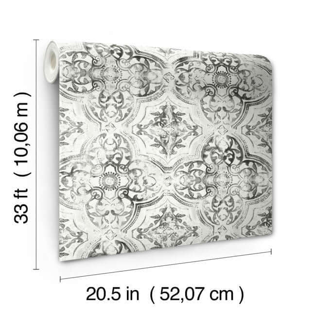 quartet-white-black-wallpaper-york-wallcoverings-mn1890 - York Wallcoverings Wallpaper