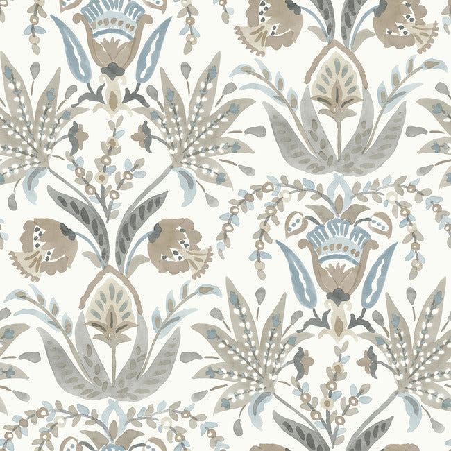 seaside-jacobean-wallpaper-white-taupe-blue-york-wallcoverings-mn1915