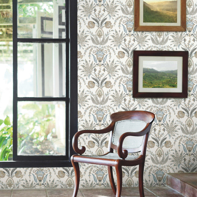 seaside-jacobean-wallpaper-white-taupe-blue-york-wallcoverings-mn1915