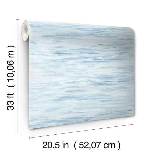 Ripples Blue Wallpaper - York Wallcoverings - MN1862 - York Wallcoverings Wallpaper