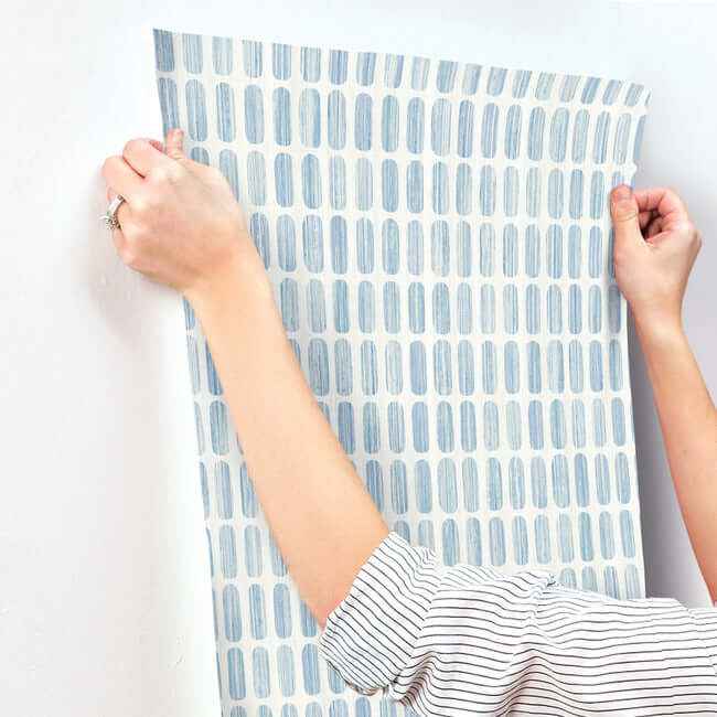 Petite Pergola Blue Wallpaper - York Wallcoverings - MN1942 - York Wallcoverings Wallpaper