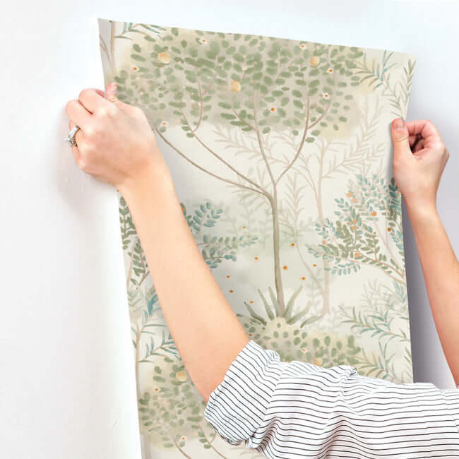 orchard-beige-wallpaper-york-wallcoverings-mn1821 - York Wallcoverings Wallpaper