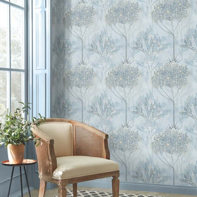 orchard-blue-grey-wallpaper-york-wallcoverings-mn1820 - York Wallcoverings Wallpaper