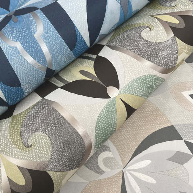 malta-blue-silver-wallpaper-york-wallcoverings-mn1920 - York Wallcoverings Wallpaper