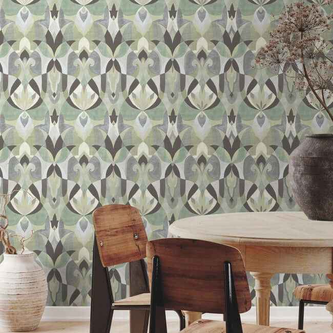 Malta Green Wallpaper - York Wallcoverings - MN1922 - York Wallcoverings Wallpaper