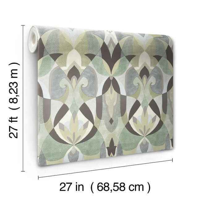 Malta Green Wallpaper - York Wallcoverings - MN1922 - York Wallcoverings Wallpaper