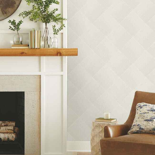 Channel Beige Wallpaper - York Wallcoverings - OM3644 - York Wallcoverings Wallpaper
