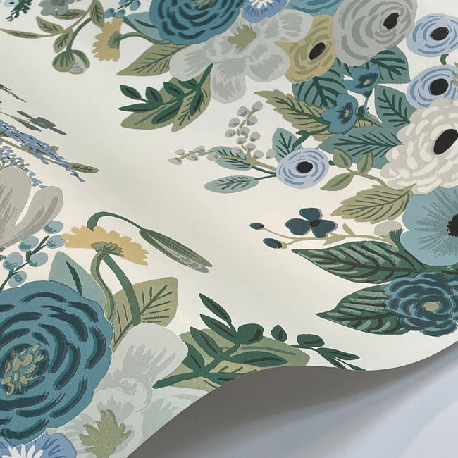 garden-party-trellis-wallpaper-indigo-multi-york-wallcoverings-rp7314 - York Wallcoverings Wallpaper