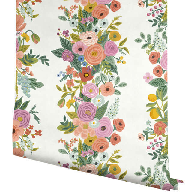 garden-party-trellis-white-dark-pink-wallpaper-york-wallcoverings-rp7310 - York Wallpaper Wallpaper