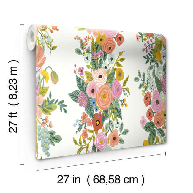 garden-party-trellis-white-dark-pink-wallpaper-york-wallcoverings-rp7310 - York Wallpaper Wallpaper