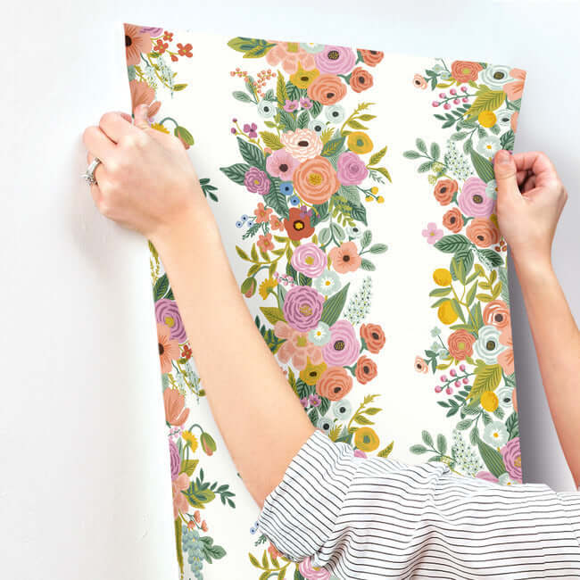 garden-party-trellis-white-dark-pink-wallpaper-york-wallcoverings-rp7310 - York Wallpaper Wallpaper