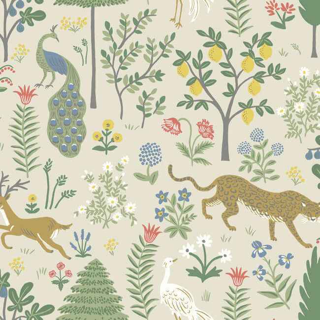 Menagerie Beige Wallpaper - York Wallcoverings - RP7303 - York Wallcoverings Wallpaper