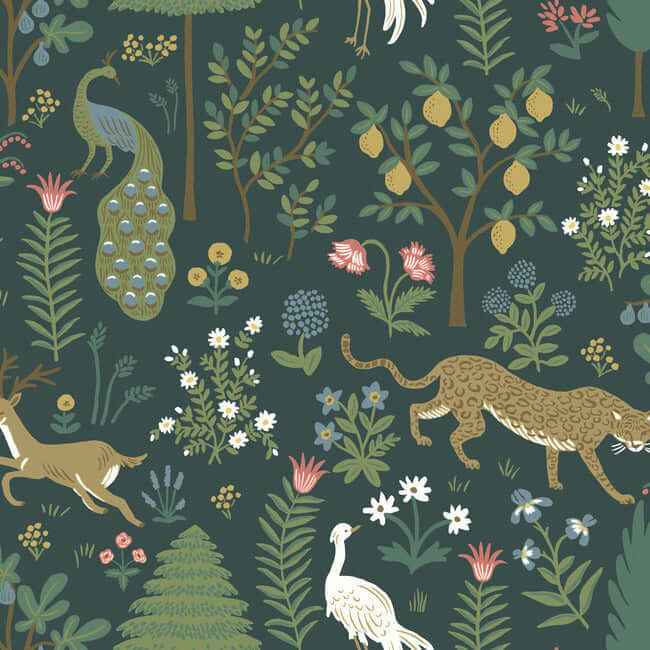 Menagerie Blue Wallpaper - York Wallcoverings - RP7306 - York Wallcoverings Wallpaper