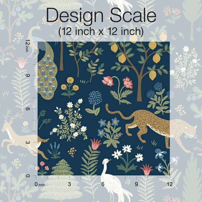 Menagerie Blue & Brown Wallpaper - York Wallcoverings - RP7304 - York Wallcoverings Wallpaper