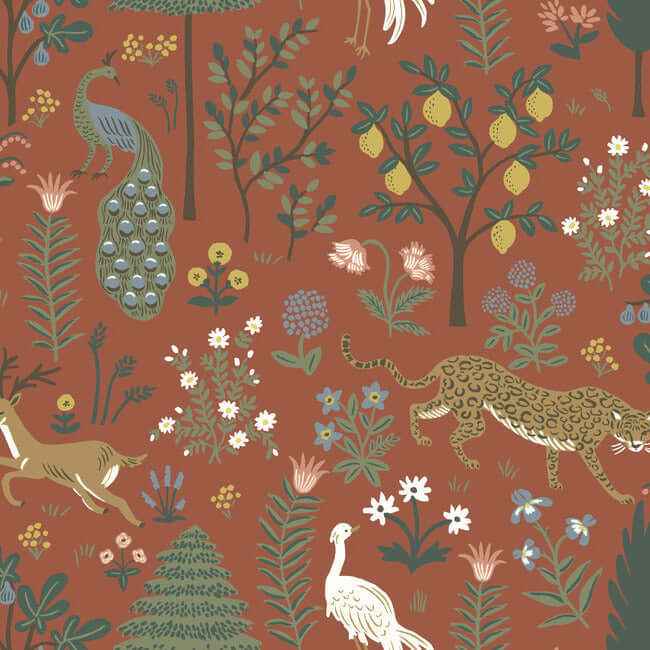 Menagerie Brown Wallpaper - York Wallcoverings - RP7301 - York Wallcoverings Wallpaper