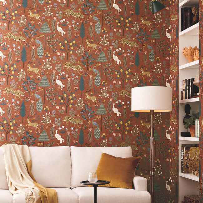 Menagerie Brown Wallpaper - York Wallcoverings - RP7301 - York Wallcoverings Wallpaper