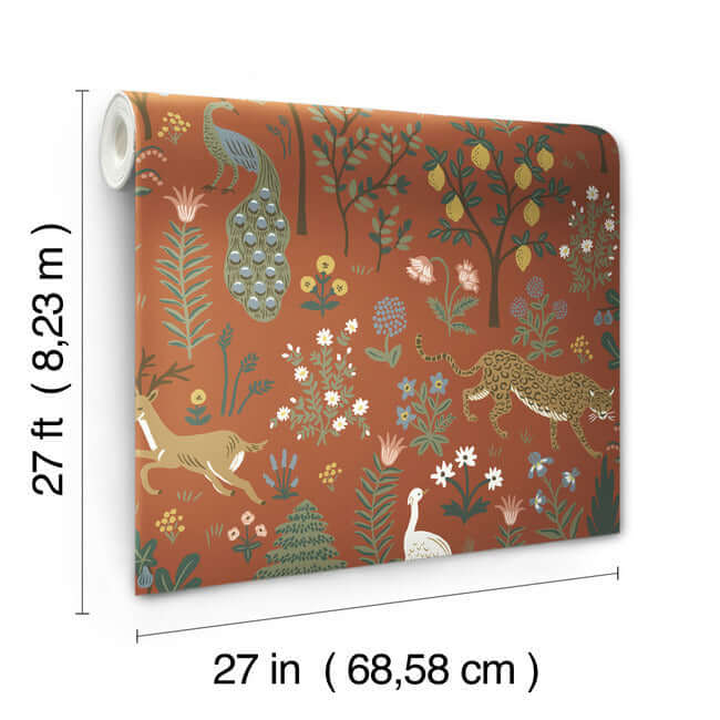 menagerie-wallpaper-rust-york-wallcoverings-rp7301 - York Wallcoverings Wallpaper