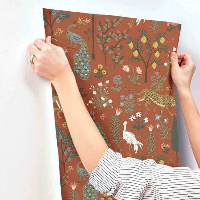 Menagerie Brown Wallpaper - York Wallcoverings - RP7301 - York Wallcoverings Wallpaper