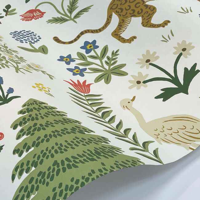 Menagerie White & Brown Wallpaper - York Wallcoverings - RP7305 - York Wallcoverings Wallpaper