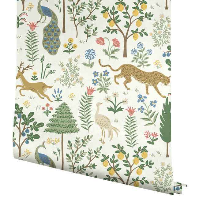 Menagerie White & Brown Wallpaper - York Wallcoverings - RP7305 - York Wallcoverings Wallpaper