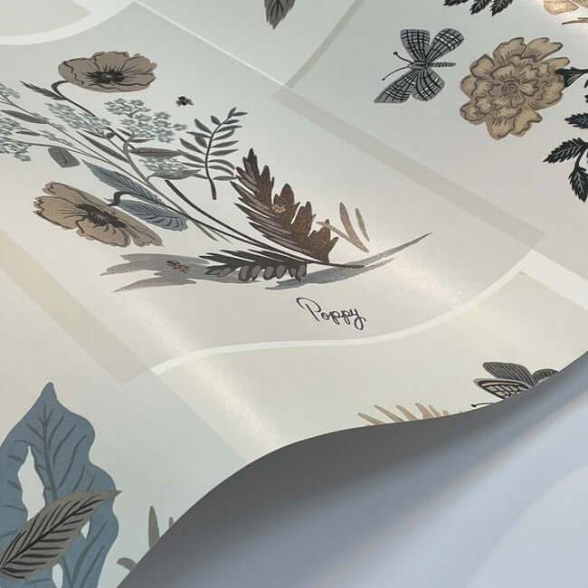 botanical-prints-wallpaper-linen-york-wallcoverings-rp7336 - York Wallcoverings Wallpaper