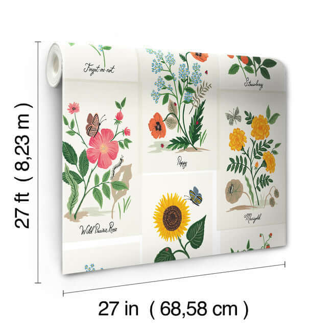 botanical-prints-wallpaper-white-york-wallcoverings-rp7334 - York Wallcoverings Wallpaper