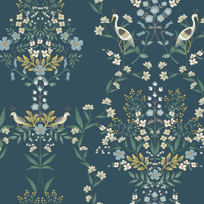 luxembourg-blue-green-wallpaper-york-wallcoverings-rp7331 - York Wallpaper Wallpaper