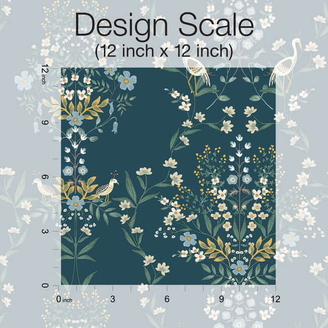 luxembourg-blue-green-wallpaper-york-wallcoverings-rp7331 - York Wallpaper Wallpaper